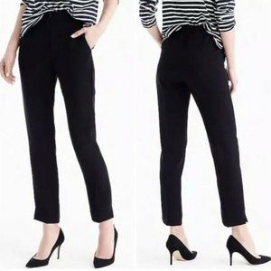 J. Crew Pull On Easy Pant in Matte Crepe Black